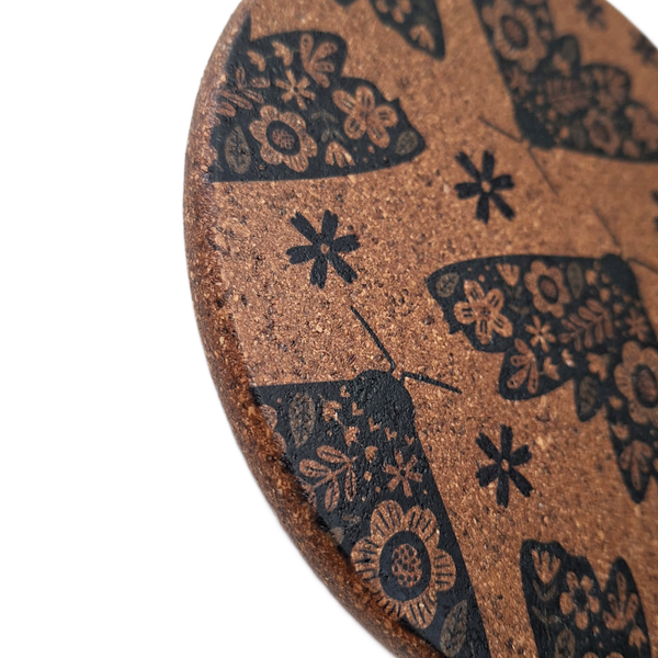 Cork Hot Pot Trivet - Moth