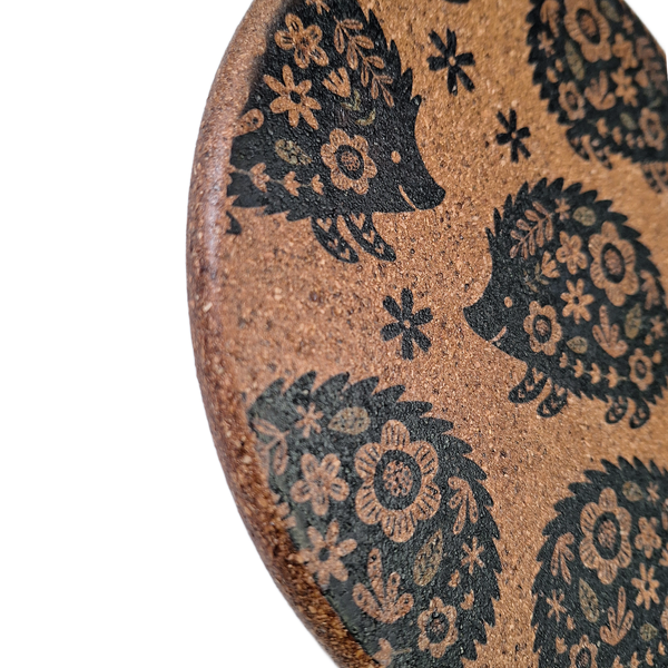 Cork Hot Pot Trivet - Hedgehog