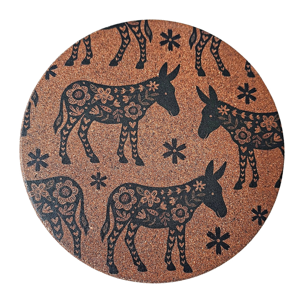 Cork Hot Pot Trivet - Donkey