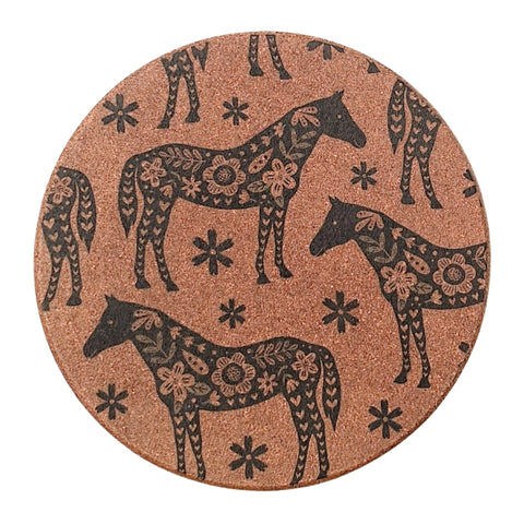 Cork Hot Pot Trivet - Horse