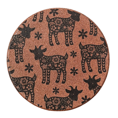 Cork Hot Pot Trivet - Goat