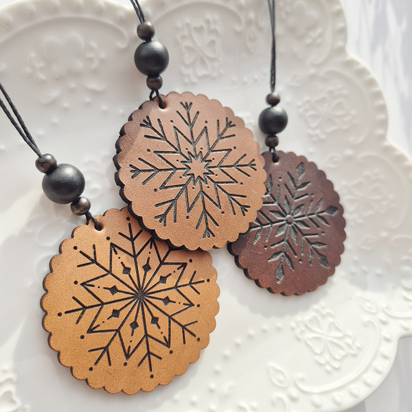 Leather Ornaments - Sets of 3