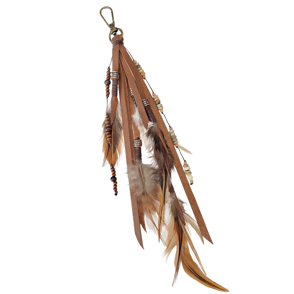 Leather Feather Clip