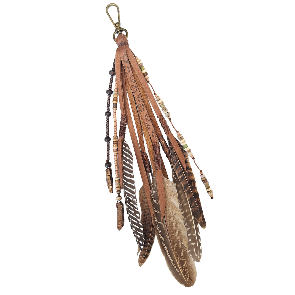 Leather Feather Clip