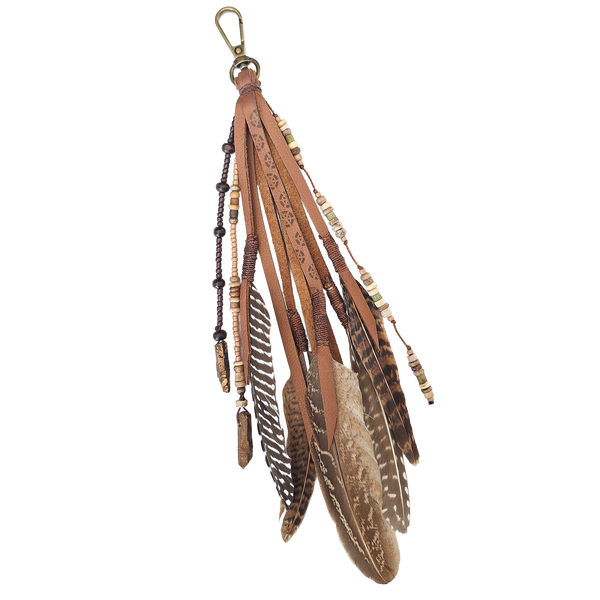 Leather Feather Clip