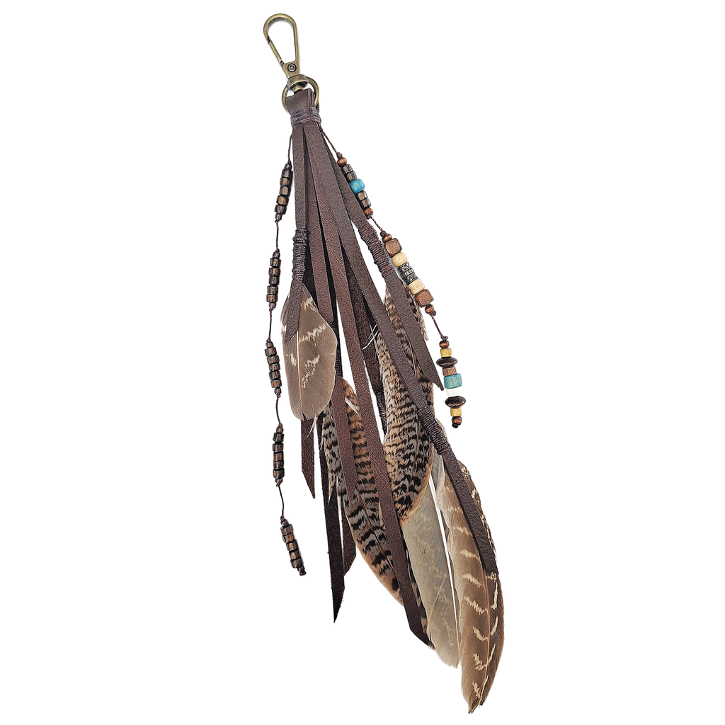 Leather Feather Clip
