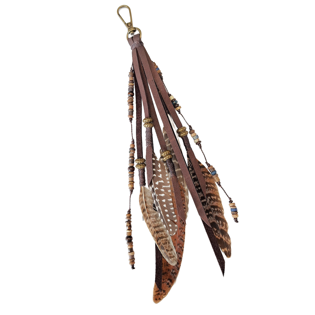 Leather Feather Clip