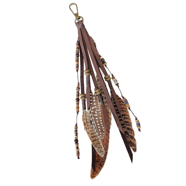 Leather Feather Clip