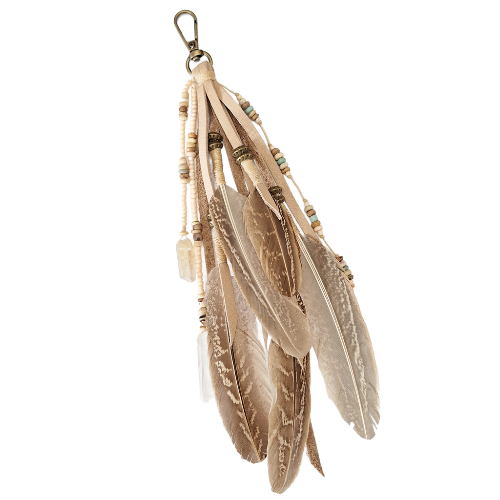 Leather Feather Clip