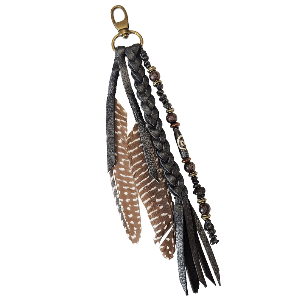 Leather Feather Clip