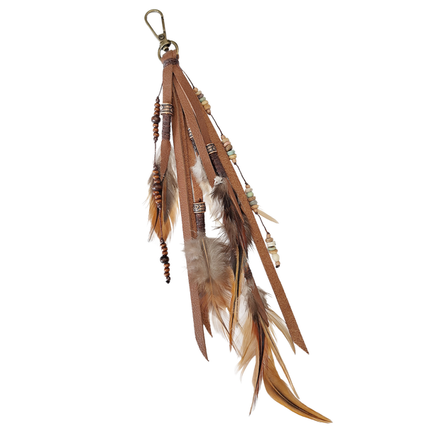 Leather Feather Clip