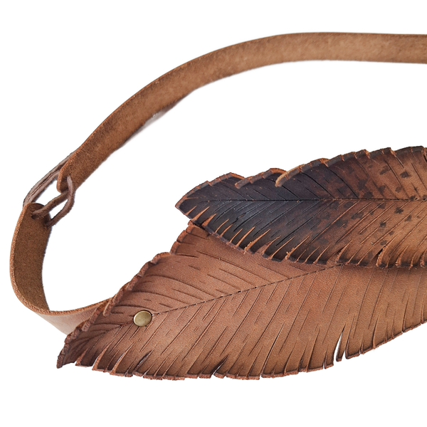 Leather Feather Hat Band