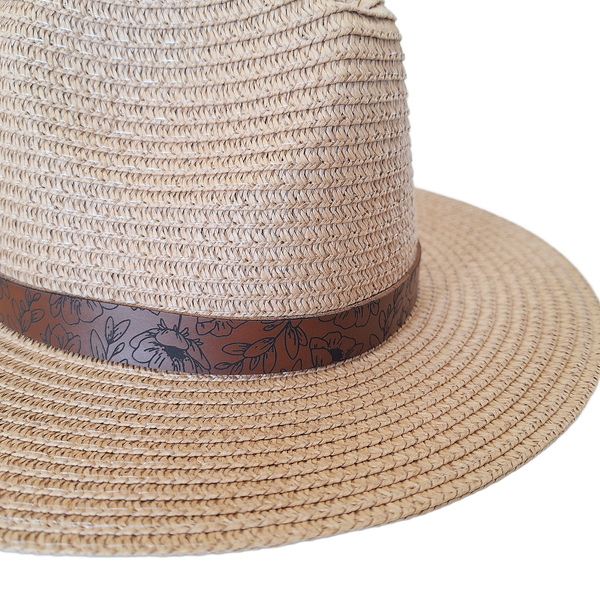 Sun Hat with Leather Hat Band