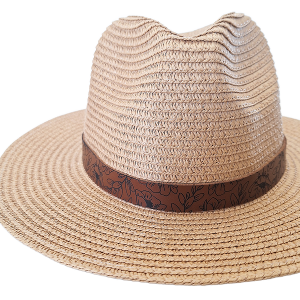 Sun Hat with Leather Hat Band