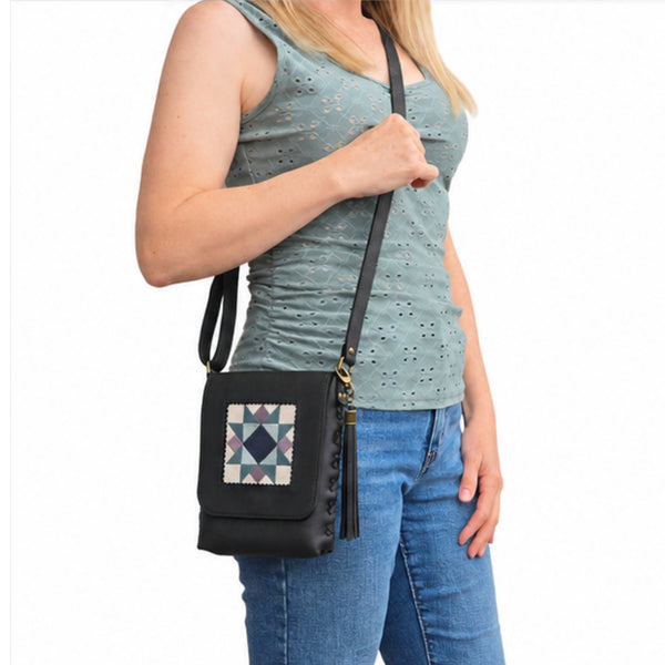 Leather Quilt Square Purse