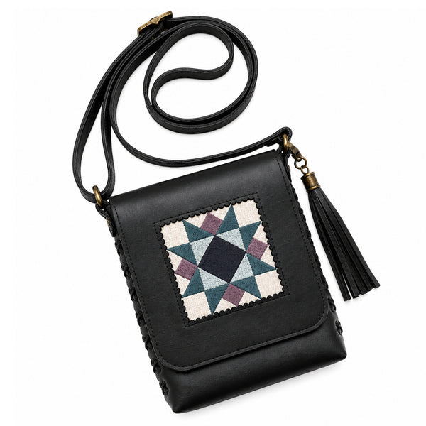 Leather Quilt Square Purse