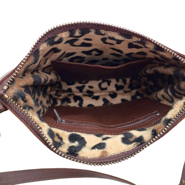 Leather Scalloped Purse - Dark Chocolate