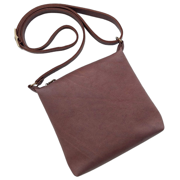 Leather Fringe Purse - Chocolate