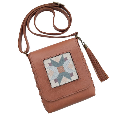 Leather Quilt Square Purse