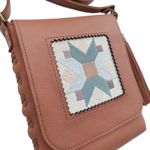 Leather Quilt Square Purse