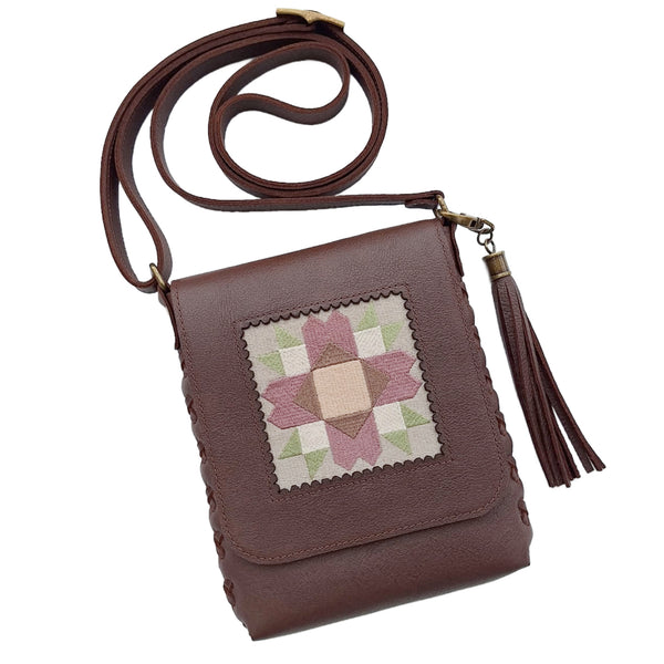 Leather Quilt Square Purse