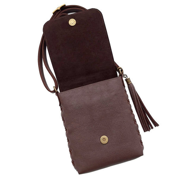 Leather Quilt Square Purse