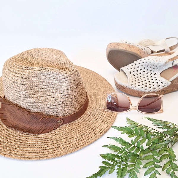 Hat Band - Leather Feather