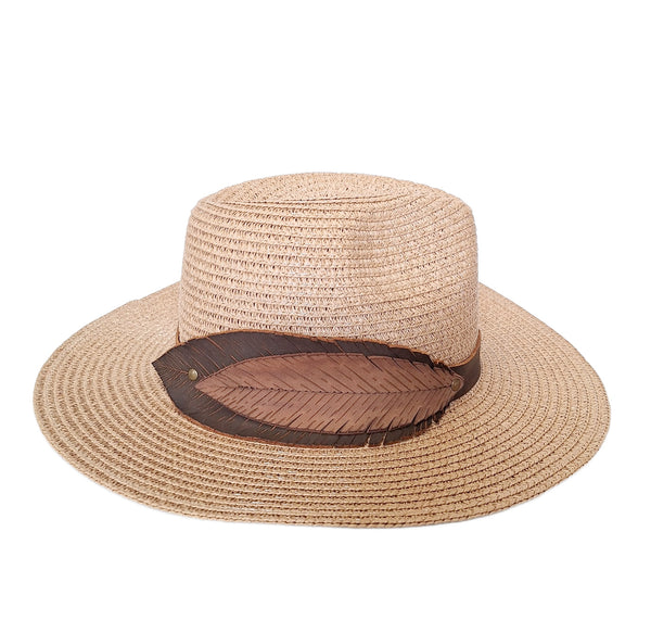 Hat Band - Leather Feathers