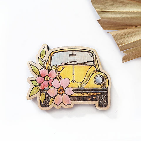 Magnet - Floral VW Beetle