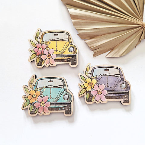 Magnet - Floral VW Beetle - Set of 3