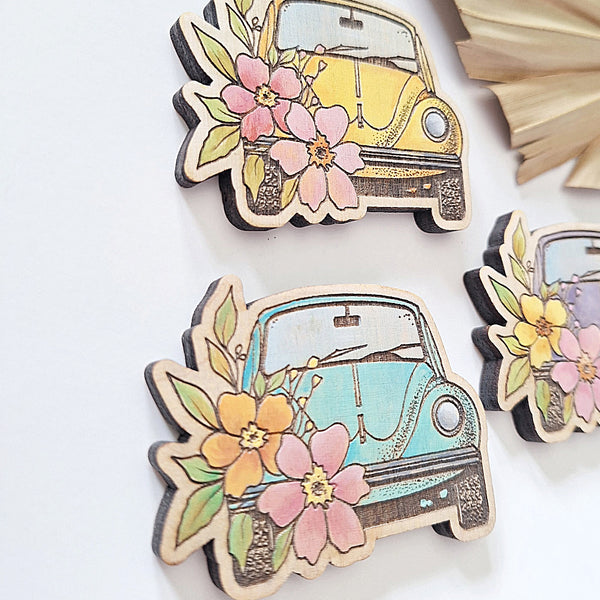 Magnet - Floral VW Beetle - Set of 3