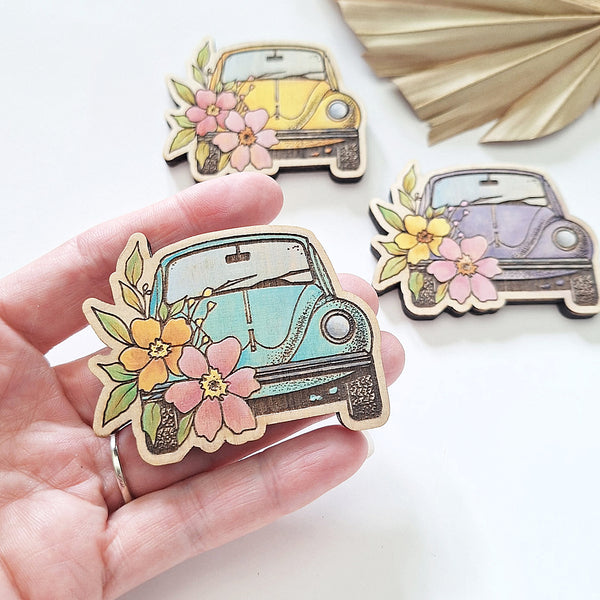 Magnet - Floral VW Beetle - Set of 3