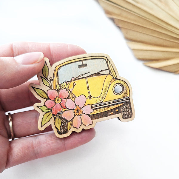 Magnet - Floral VW Beetle