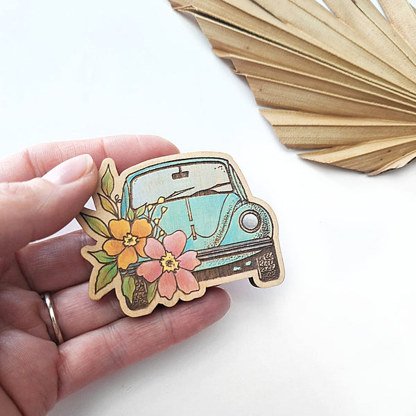 Magnet - Floral VW Beetle