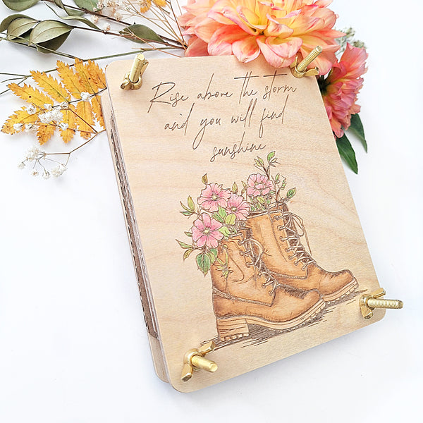Flower Press - Work Boots with Flowers