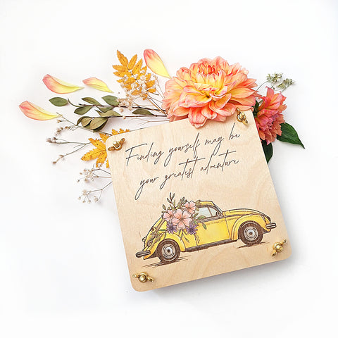 Flower Press - VW Beetle with Flowers