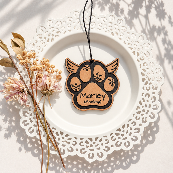 Paw Print Memorial Ornament- Customizable