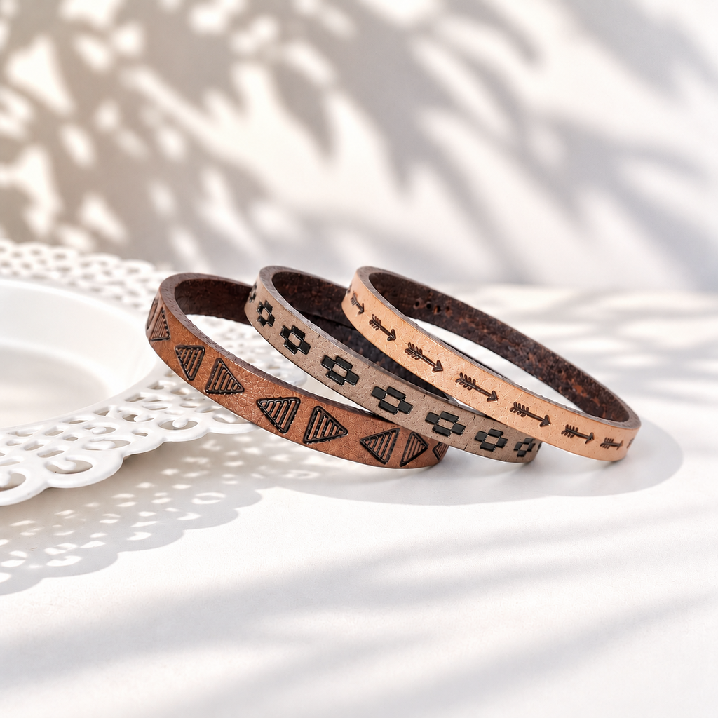 Leather Bangles - Sets of 3