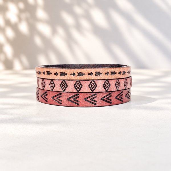 Leather Bangles - Sets of 3