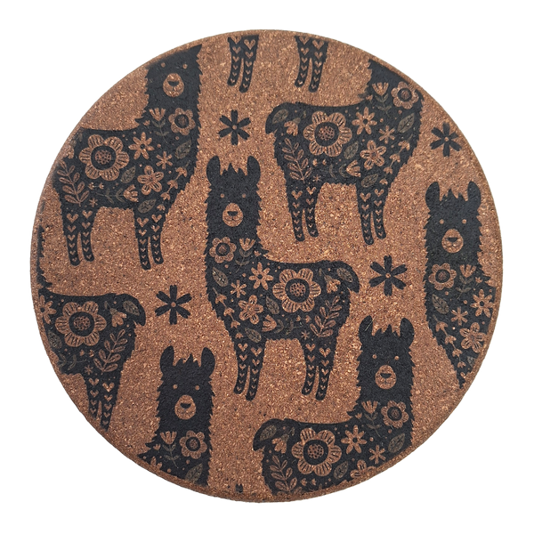 Cork Hot Pot Trivet - Llama