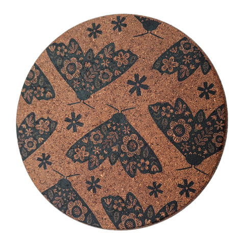 Cork Hot Pot Trivet - Moth