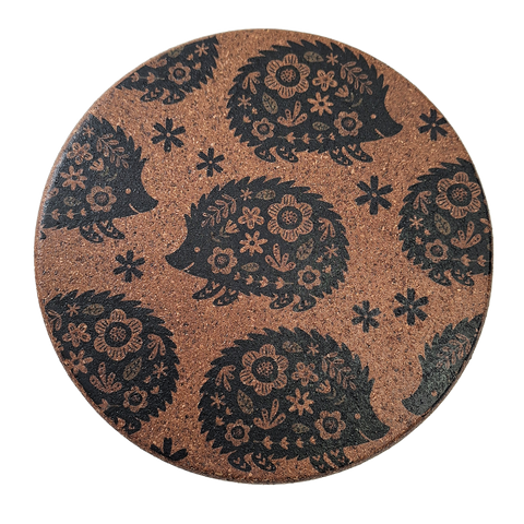 Cork Hot Pot Trivet - Hedgehog