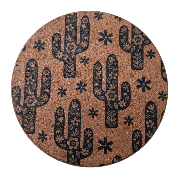 Cork Hot Pot Trivet - Cactus