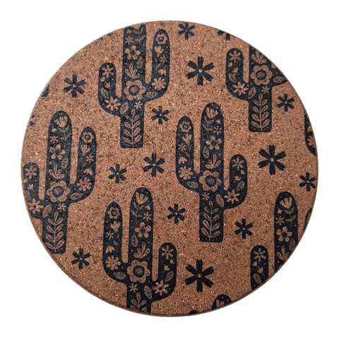 Cork Hot Pot Trivet - Cactus