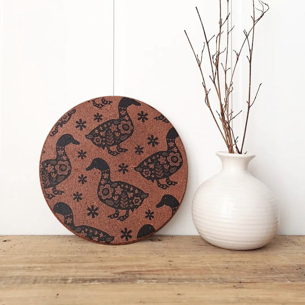 Cork Hot Pot Trivet - Duck